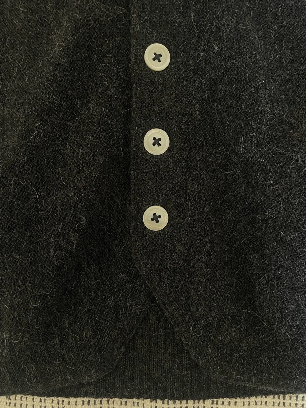 Vintage Fairway & Greene Button-Front Alpaca Sweater Classic V-Neck Vest.